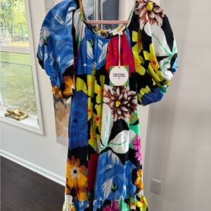 Christopher John Rogers Multicolor Floral Dress
